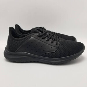 Geers By Dream Seek Womens Athletic Shoes Black Low Top Lace Up Mesh Sneakers 8M